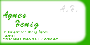 agnes henig business card