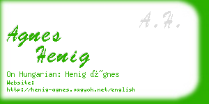 agnes henig business card